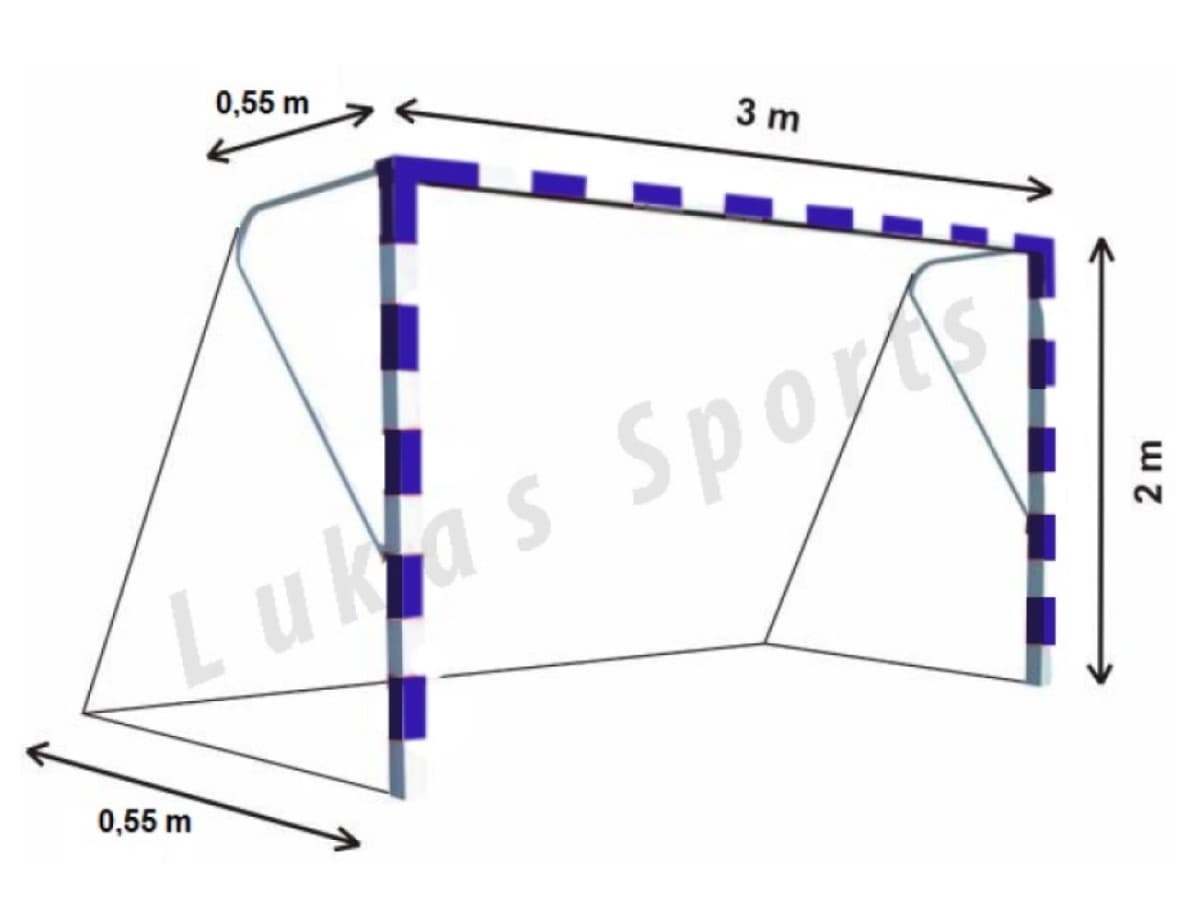 Arco de Fútbol 3×2 mts — Desarmable + Red + Estacas 2